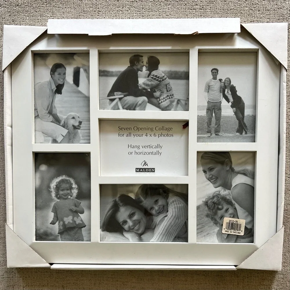 Malden White 7 Opening Collage Picture Frame 4x6 Photos Wall Decor 2010-70